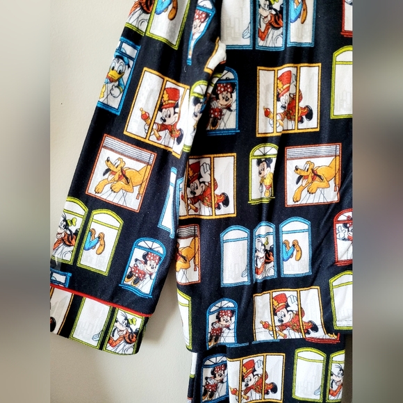 Disney Mickey Minnie Limited Edition Cartoon Fleece Pajama Set Women's XL - Picture 7 of 16